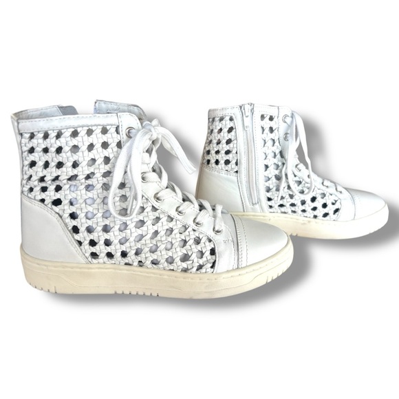 Free People Hayes White High-Top Sneakers. Women’s Size 8 - Picture 3 of 5